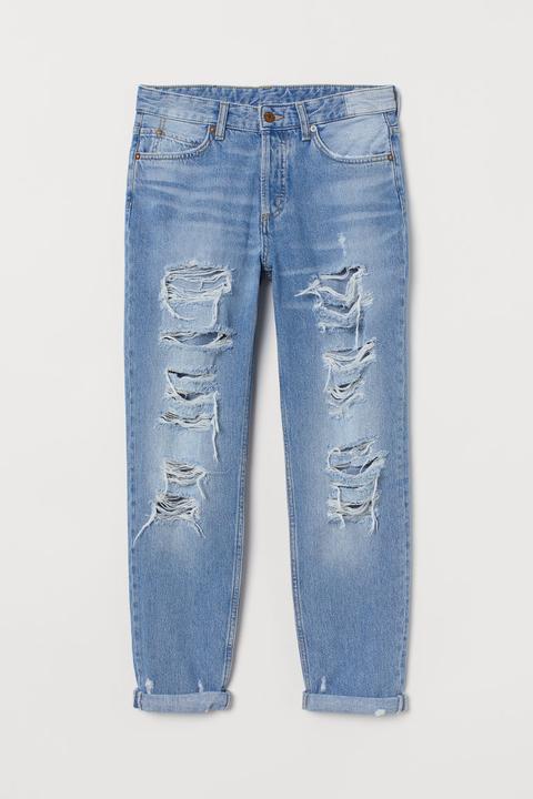 Boyfriend Low Jeans - Bleu