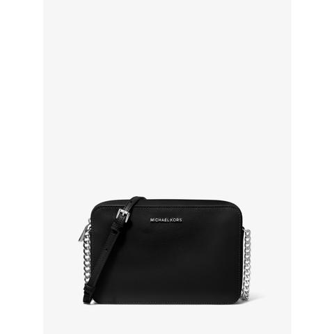 Mkbandolera Jet Set Grande De Piel Saffiano - Negro(negro) - Michael Kors