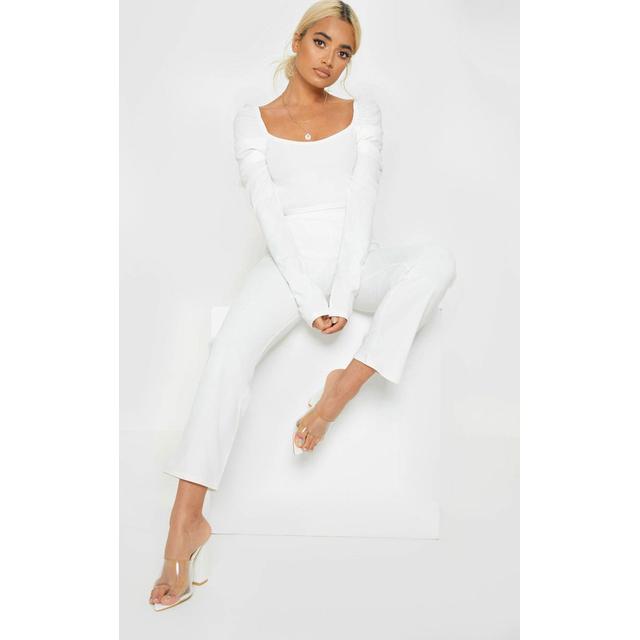 white cropped trousers petite