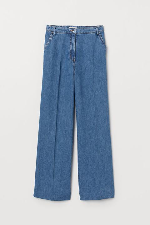 H & M - Straight High Jeans - Blu