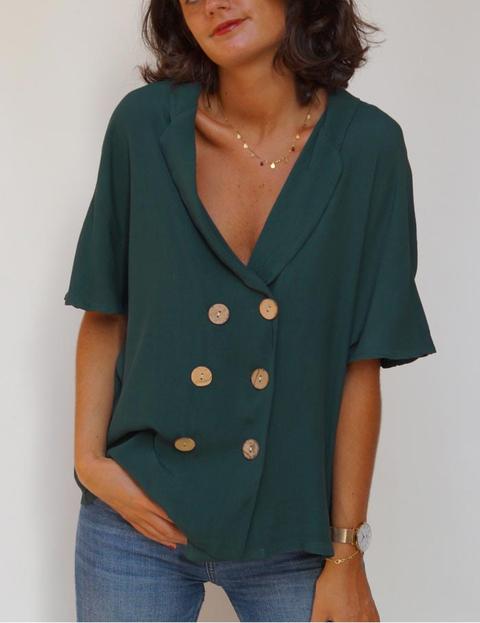 Blusa Cruzada Verde