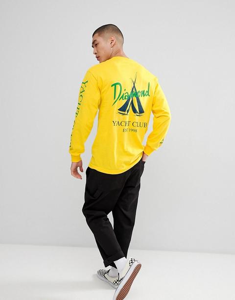 Diamond Supply - Voyage - Langärmliges Shirt In Gelb - Gelb