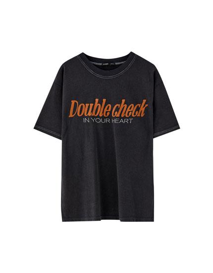 Camiseta Texto 'double Check'