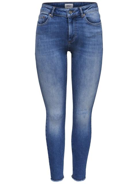 only jeans blush mid waist skinny