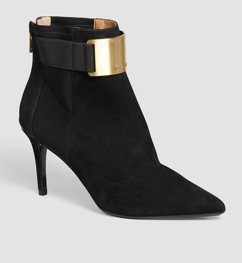 Suede Zip Ankle Boots