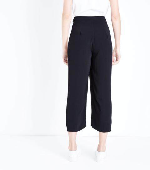 black wide leg trousers new look