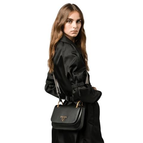 Borsa A Tracolla In Pelle Di Vitello from PRADA on 21 Buttons