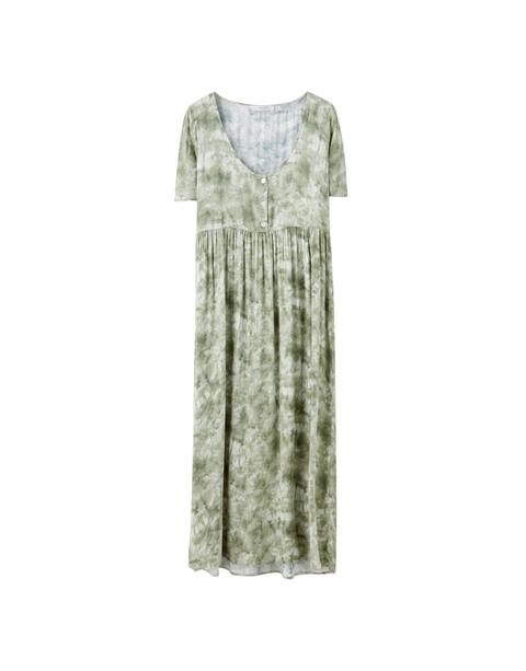 Vestido Midi Tie-dye Botones