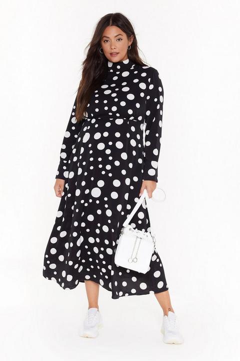 Dot With Me Plus Midi Dress