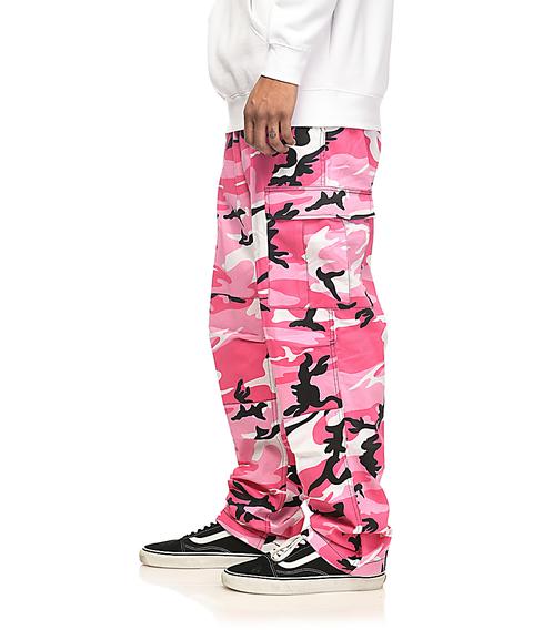 cargo pants pink camo