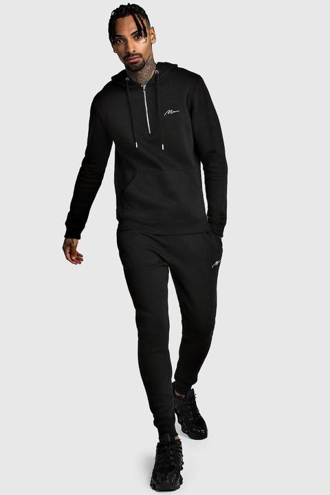 mens half zip tracksuit
