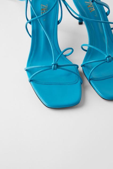 zara blue heels