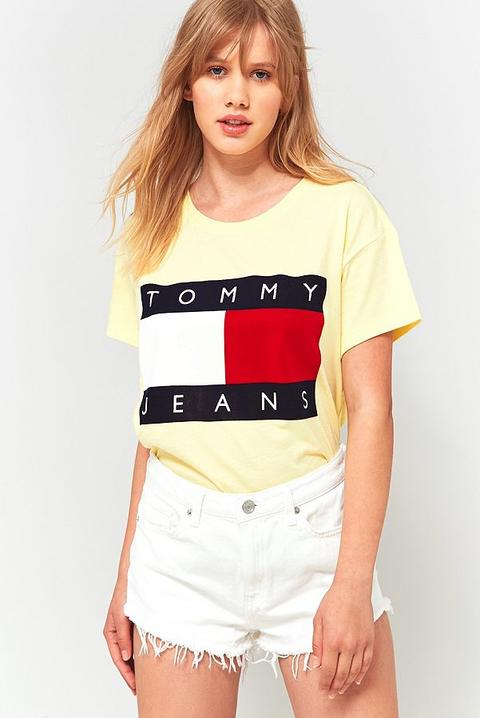 Tommy Jeans '90s Yellow Logo T-shirt