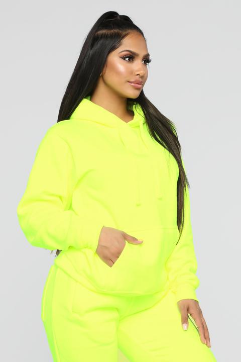 neon green oversized hoodie