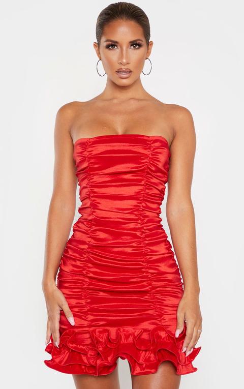 ruffle frill hem dress