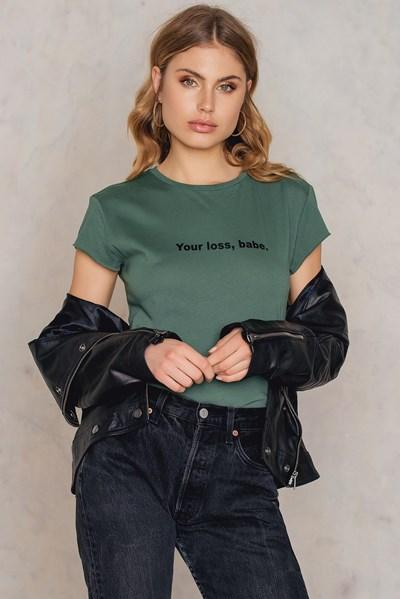 Na-kd Your Loss Babe Tee - Green