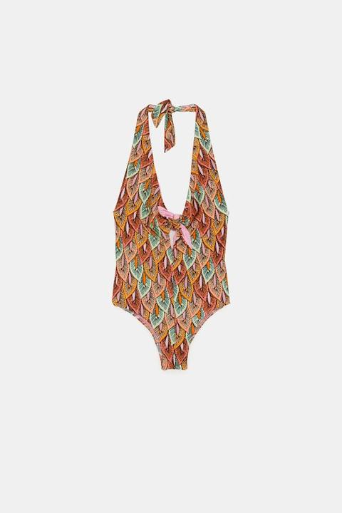 Bañador Estampado Hojas