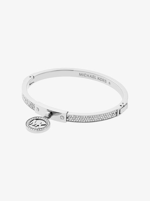 Bracciale Rigido Fulton Tonalità Argento Con Pavé