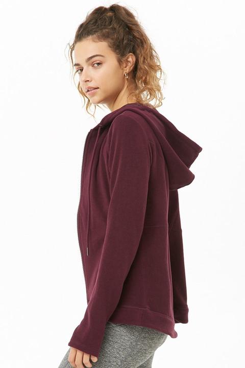 plum zip up hoodie