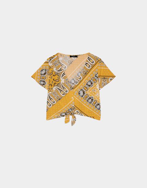 Camicia Con Stampa Stile Bandana