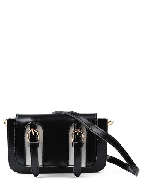 Twin Buckles Mini Cross Body Bag