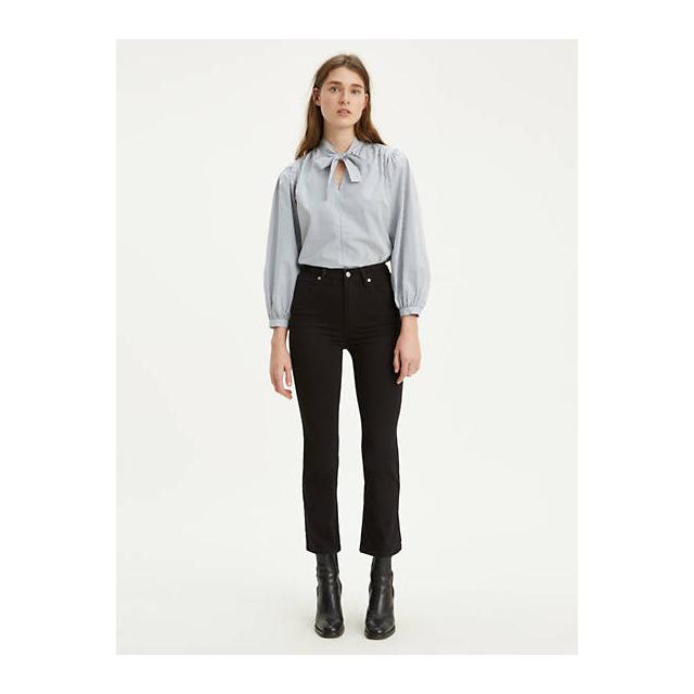 Mile High Crop Flare Jeans - Black from Levi's on 21 Buttons