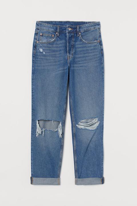 Boyfriend Regular Jeans - Bleu