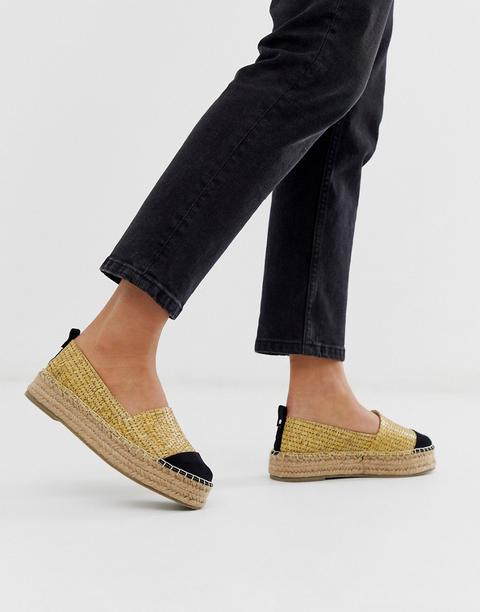 Asos Design - Julee - Espadrilles Flatform Intrecciate Naturali - Beige