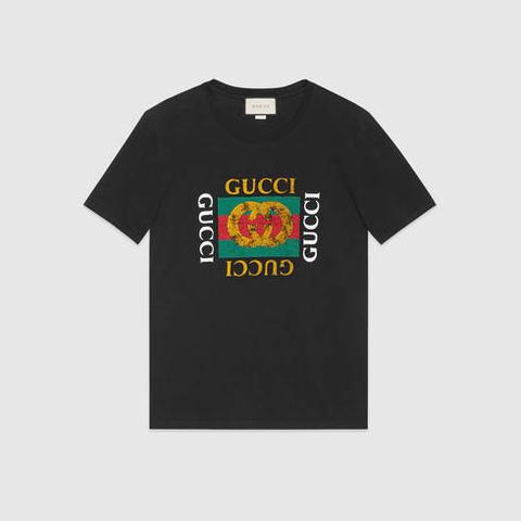 Camiseta Lavada Con Logotipo Gucci