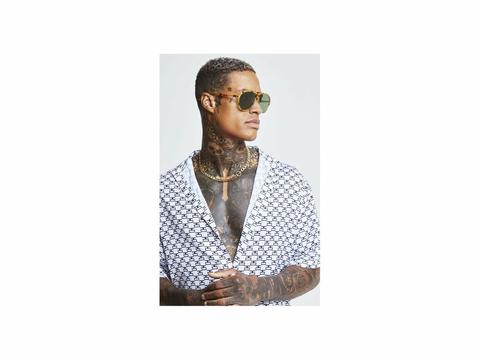 Siksilk Monogram Resort Shirt - White