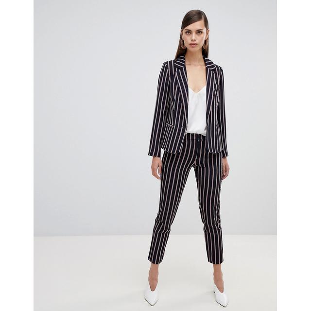 ankle grazer navy trousers