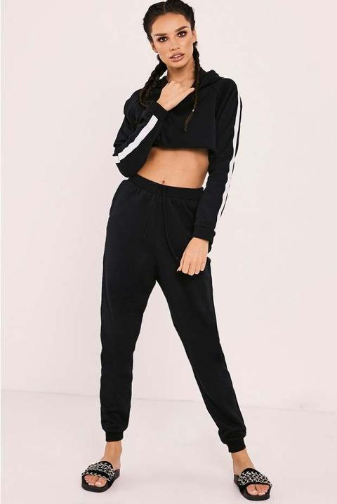 Sarah Ashcroft Black High Waisted Drawstring Joggers