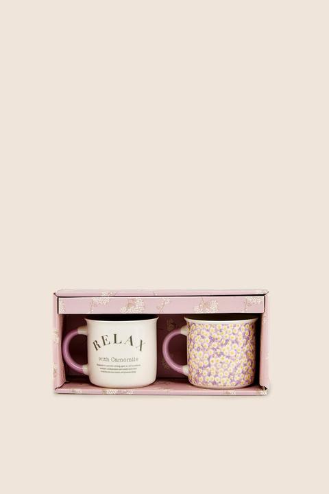 Pack 2 Tazas Flores Y "relax"