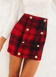 South Bank Skirt - Red Tartan