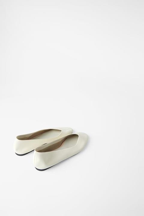 Soft Leather Ballet Flats from Zara on 