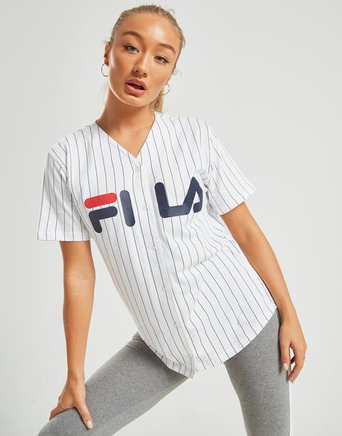 Fila Camiseta Striped Baseball - Only At Jd, Blanco de Sports en Buttons