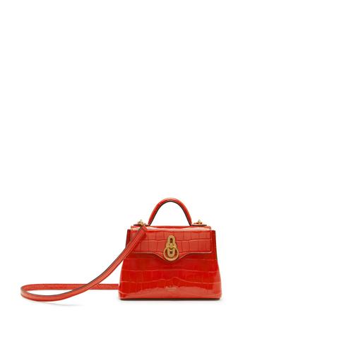 mulberry red croc bag