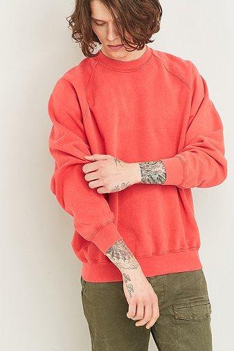 Urban Renewal Vintage Customised Red Washdown Sweatshirt