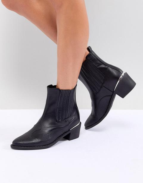 Missguided - Stivaletti Stile Western - Nero