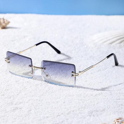 Lunettes De Soleil Carrées Sans Monture