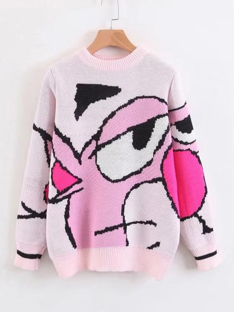 Cartoon Print Jumper Sweater