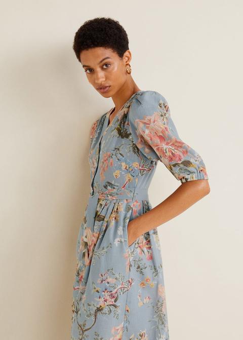 Vestito Lino Fiori