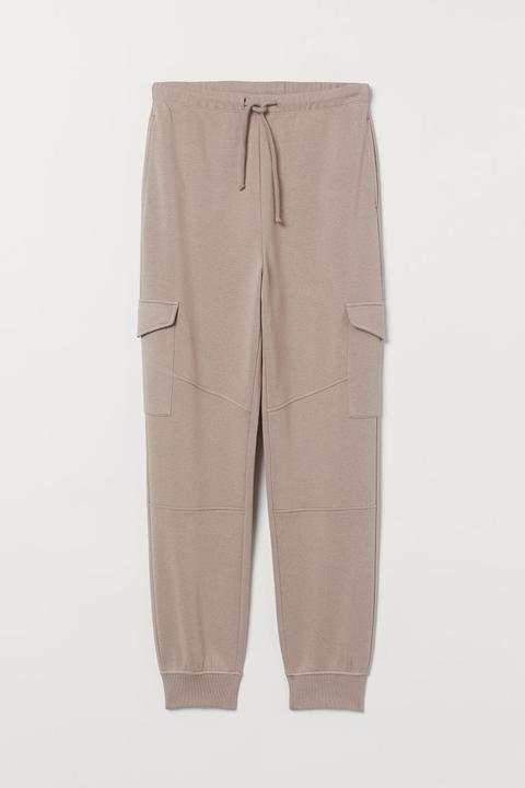 H & M - Pantaloni In Felpa Con Tasche - Marrone