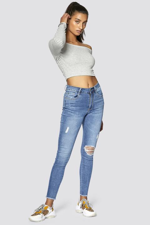 Zerissene Highwaist Jeans Dallas