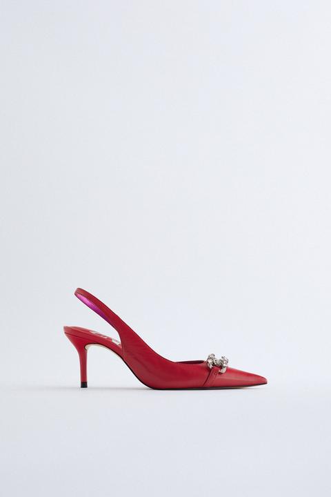 Zapato Tacón Destalonado Piel Joya