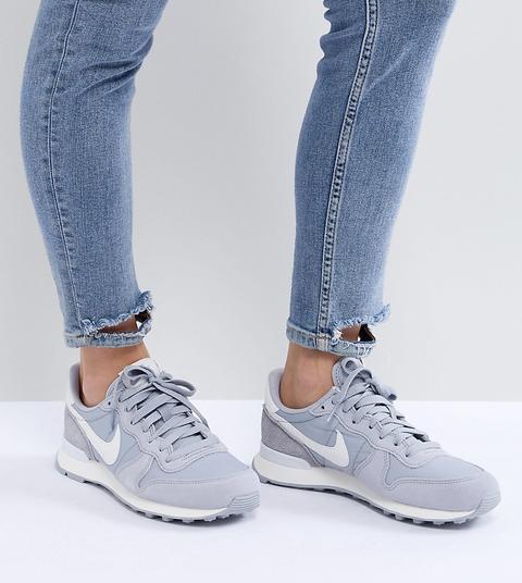 Zapatillas De Deporte De Nailon En Gris Y Blanco Internationalist De Nike