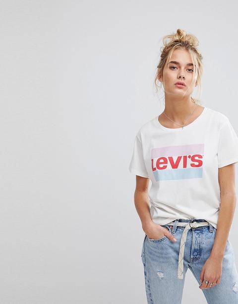 Camiseta Con Logo Deportivo Multicolor Vintage De Levi's