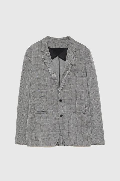 Blazer In Maglia Quadri