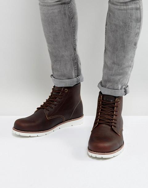 Botas Sencillas De Cuero Marrones Jax De Levis