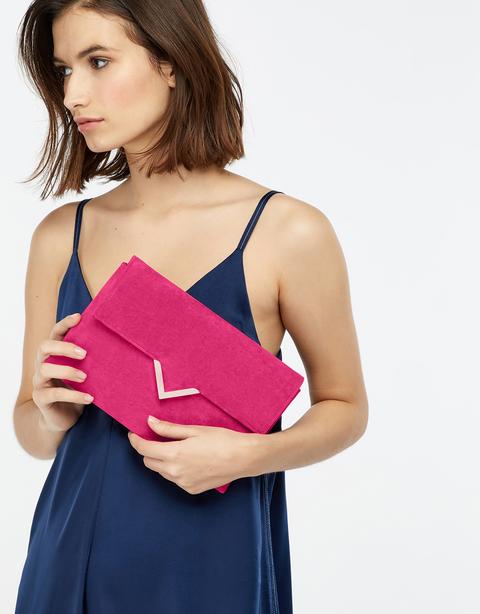 Natalie Suedette Envelope Clutch Bag